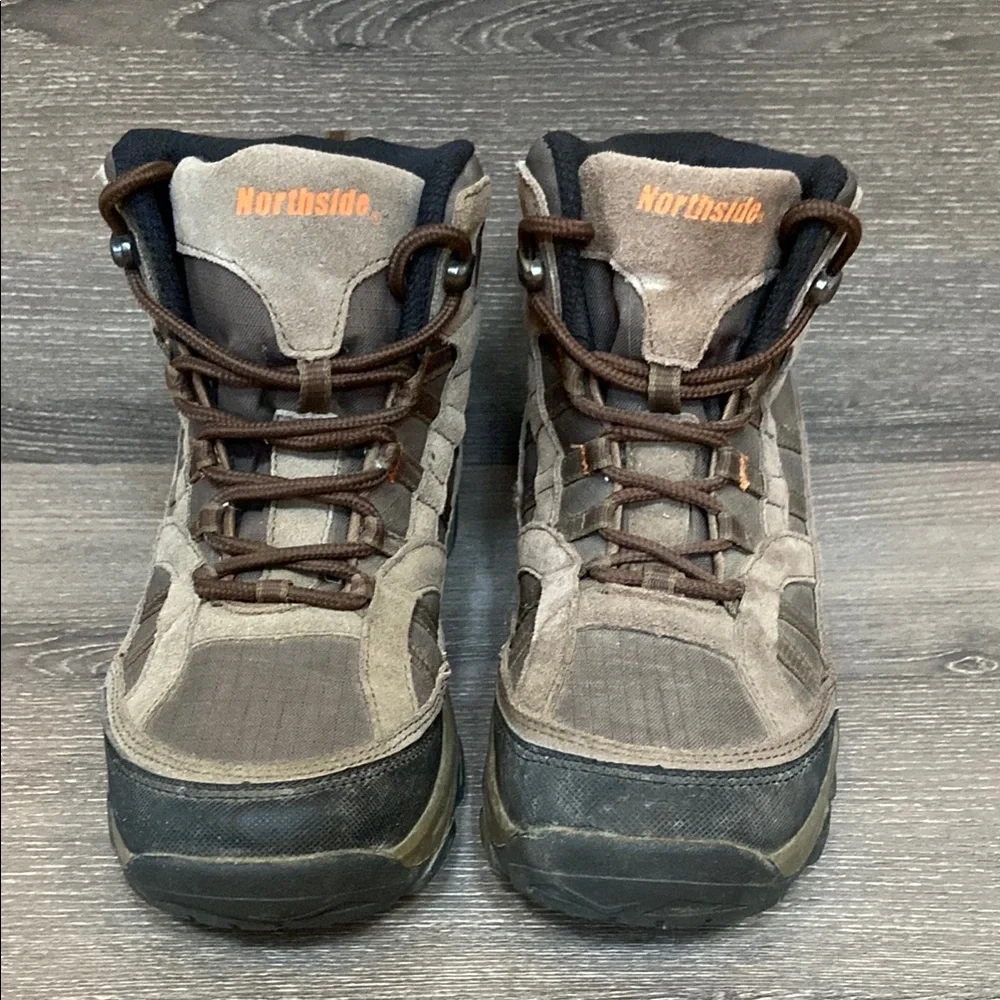 Northside Rampart Kids Youth Lightweight Mid Hiking Boots Shoes Size 5 Brown
